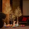 Hairui Pre Lit Birch Tree 2 Pack 4FT 72 Warm White LED White Christmas Tree for Indoor Outdoor Home Christmas Spring Easter Holiday Decoration Indoor Outdoor view 3