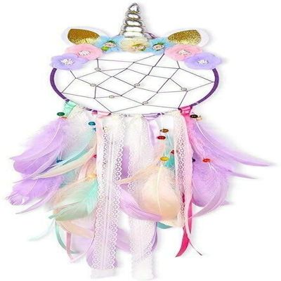 SO CAL PRO Dream Catcher Feather Pendant Wall Hanging for Car Home Girls Kids Nursery Mobile Bedroom Decoration Decor Many Styles and Colors to Choose from (Purple)