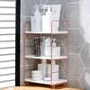 kaileyouxiangongsi Plastic/Metal Freestanding Stackable Organizer Shelf,Bathroom Countertop Storage Shelf Cosmetic Organizer Holder Kitchen Spice Rack,3-Tier Standing Rack (Rose Gold) view 1