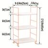 kaileyouxiangongsi Plastic/Metal Freestanding Stackable Organizer Shelf,Bathroom Countertop Storage Shelf Cosmetic Organizer Holder Kitchen Spice Rack,3-Tier Standing Rack (Rose Gold) view 2