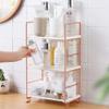 kaileyouxiangongsi Plastic/Metal Freestanding Stackable Organizer Shelf,Bathroom Countertop Storage Shelf Cosmetic Organizer Holder Kitchen Spice Rack,3-Tier Standing Rack (Rose Gold) view 4