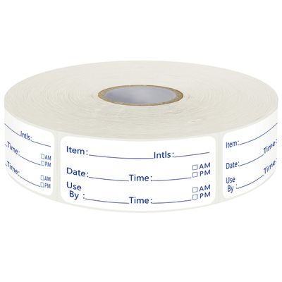 500 Removable Freezer Pantry Canning Labels Set Water Oil Resistant with Perforation Line for Food Containers Jars Kitchen Restaurant Storage Organization (Detailed Area Version, 2 X 1)