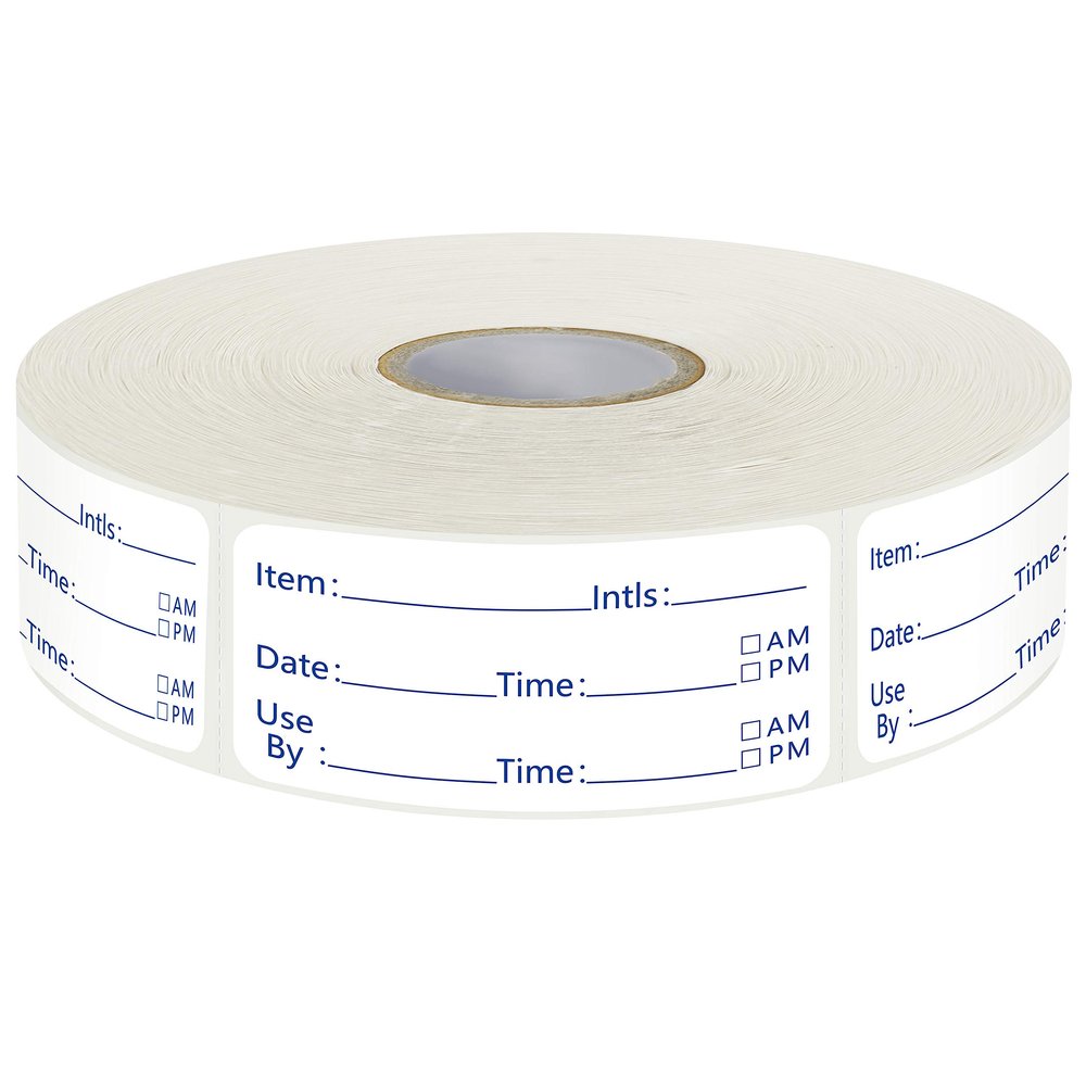 500 Removable Freezer Pantry Canning Labels Set Water Oil Resistant with Perforation Line for Food Containers Jars Kitchen Restaurant Storage Organization (Detailed Area Version, 2 X 1)
