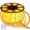 SURNIE 150FT LED Rope Lights Outdoor: Waterproof Flexible 110V 3000K Warm White LED String Light - Cuttable Connectable Clear Lighting Tube for Indoor Stairs Patio Garden Party Decor, Not Flat Strip view 1