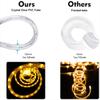 SURNIE 150FT LED Rope Lights Outdoor: Waterproof Flexible 110V 3000K Warm White LED String Light - Cuttable Connectable Clear Lighting Tube for Indoor Stairs Patio Garden Party Decor, Not Flat Strip view 3