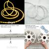 SURNIE 150FT LED Rope Lights Outdoor: Waterproof Flexible 110V 3000K Warm White LED String Light - Cuttable Connectable Clear Lighting Tube for Indoor Stairs Patio Garden Party Decor, Not Flat Strip view 4