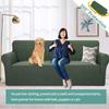 YEMYHOM Couch Cover Latest Jacquard Design High Stretch Sofa Covers for 3 Cushion Couch, Pet Dog Cat Proof Slipcover Non Slip Magic Elastic Furniture Protector (Large, Army Green) view 2