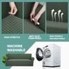 YEMYHOM Couch Cover Latest Jacquard Design High Stretch Sofa Covers for 3 Cushion Couch, Pet Dog Cat Proof Slipcover Non Slip Magic Elastic Furniture Protector (Large, Army Green) view 4