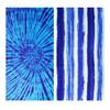 2 Packs Oversized Beach Towel Set Extra Large Big XL Pool Camping Swim Clearance Towels 36x72 Soft Blanket Cruise Essentials Accessories Must Haves Vacation Necessities Adult Gifts Stripe Boho Blue view 1