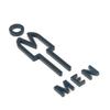ZHONGJIUYUAN 1pair Toilet Sign Men and Women Wc Sign for Bathroom Door Sign Gold Acrylic Wall Letters Wall Signage Indicator view 2