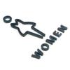 ZHONGJIUYUAN 1pair Toilet Sign Men and Women Wc Sign for Bathroom Door Sign Gold Acrylic Wall Letters Wall Signage Indicator view 3