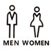 ZHONGJIUYUAN 1pair Toilet Sign Men and Women Wc Sign for Bathroom Door Sign Gold Acrylic Wall Letters Wall Signage Indicator view 4