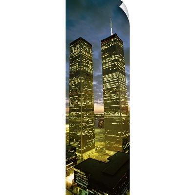 CANVAS ON DEMAND Towers viewed from a Woolworth Building, Wall Decal, New York City Artwork