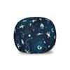 Ambesonne Space Storage Toy Bag Chair, World's Orbit with Spaceships Astronauts Satellites and Moon, Stuffed Animal Organizer Washable Bag, Small Size, Teal Blue view 1