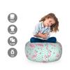 Ambesonne Pink Flamingo Storage Toy Bag Chair, Birds of Hawaii Exotic Animals on Polka Dot Backdrop, Stuffed Animal Organizer Washable Bag, Small Size, Mint Green view 2