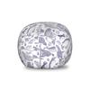 Ambesonne Animal Storage Toy Bag Chair, Sketchy Drawn Arctic Narwhal Snowy Owl Albatross Beluga Whale Penguin, Stuffed Animal Organizer Washable Bag, Small Size, Indigo White view 1