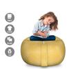 Ambesonne Mustard Storage Toy Bag Chair, Geometrical Abstract Dotted Nested Diamond Rhombus Square Forms, Stuffed Animal Organizer Washable Bag, Large Size, Yellow White view 2
