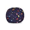 Ambesonne Spaceship Storage Toy Bag Chair, Cosmic Themed Pattern of Flying Spacecraft in Outer Space Stars Planets, Stuffed Animal Organizer Washable Bag, Large Size, Indigo view 1