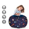 Ambesonne Spaceship Storage Toy Bag Chair, Cosmic Themed Pattern of Flying Spacecraft in Outer Space Stars Planets, Stuffed Animal Organizer Washable Bag, Large Size, Indigo view 2