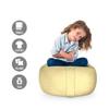Ambesonne Floral Yellow Storage Toy Bag Chair, Pastel Pattern with Flowers, Stuffed Animal Organizer Washable Bag, Small Size, Yellow view 2