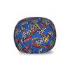 Ambesonne Race Car Storage Toy Bag Chair, Cartoon Style Interpretation of Checkered Flags and Automobile, Stuffed Animal Organizer Washable Bag, Small Size, Cobalt Blue view 1