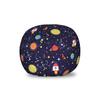Ambesonne Spaceship Storage Toy Bag Chair, Cosmic Themed Pattern of Flying Spacecraft in Outer Space Stars Planets, Stuffed Animal Organizer Washable Bag, Small Size, Indigo view 1