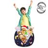 Ambesonne Spaceship Storage Toy Bag Chair, Cosmic Themed Pattern of Flying Spacecraft in Outer Space Stars Planets, Stuffed Animal Organizer Washable Bag, Small Size, Indigo view 3