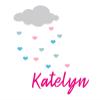 Ohongs Design Studio Custom Name with Heart rain/Name Wall Decal/Nursery Decal/Personalized Sticker/Cloud Heart rain/Girls Room/Gift/kidsroom view 1