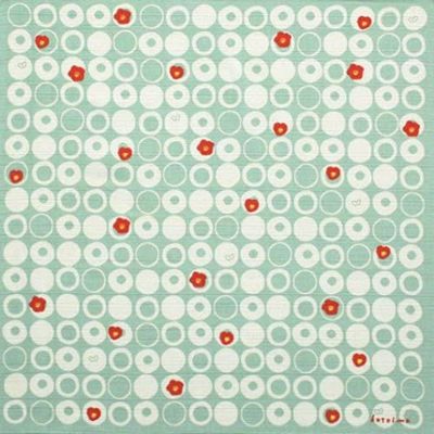 50cm Furoshiki Japanese Cotton Fabric Wrapping Cloth Kotoima Colorful Flower Gift Wrap Reusable Bento Bag Handmade (Green Snow)