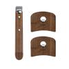 CRISTEL, Set of Detachable Handle includes 1 handle + 2 side handles, Walnut Wood, Stainless Steel Mechanism, Casteline collection view 2