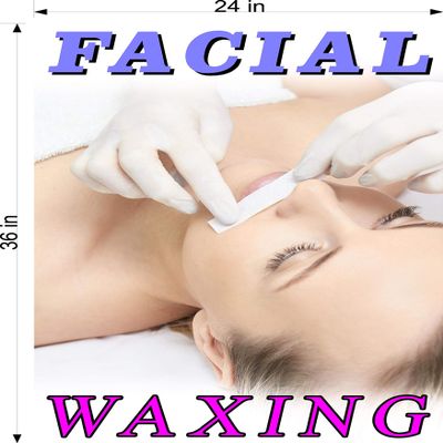 Facial IX Waxing Salon Services Sign Advertising Marketing Dcor Vertical (Photo-Realistic Paper Poster Matte Non-Laminated [Indoors], 36")