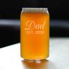 Bevvee Dad Est 2020 - New Father Beer Can Pint Glass Gift for First Time Parents - Decorative 16 Oz Glasses view 2