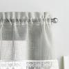 CHF Delicate Lace 3-Piece Kitchen Curtain Tier and Valance Set, Grey view 2