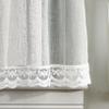 CHF Delicate Lace 3-Piece Kitchen Curtain Tier and Valance Set, Grey view 3