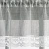 CHF Delicate Lace 3-Piece Kitchen Curtain Tier and Valance Set, Grey view 4
