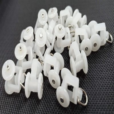 FAPBADRI Runners/Sliders for M Track/Curtain Channel, Colour - White, 50 Pieces, Standard Size
