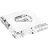 Plymor Clear Acrylic Square Display Base with Indented Circle to Hold Egg, Marble, Ball or Sphere, 3.5" W x 3.5" D x 0.75" H (1.875" Circle), Pack of 3 view 1