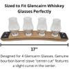 Barrel-Art Premium 4 Glass Whiskey Flight/Natural (light Oak)/ Crystal Glasses view 2