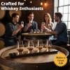 Barrel-Art Premium 4 Glass Whiskey Flight/Natural (light Oak)/ Crystal Glasses view 4