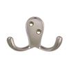 Design House 207720 Wall-Mounted Double Hook for Coat Hat Towel Robe in Bathroom or Closet Satin Nickel 5-Pack view 2