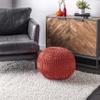 nuLOOM Berlin Casual Knitted Filled Ottoman Pouf view 1