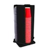 Restaurantware Restpresso 9 x 18 Inch Coffee Cup and Lid Organizer 1 Revolving Cup and Lid Holder - 4 Section Countertop Black Bamboo Cup and Lid Dispenser For Restaurants Homes or Offices view 1