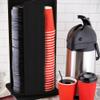 Restaurantware Restpresso 9 x 18 Inch Coffee Cup and Lid Organizer 1 Revolving Cup and Lid Holder - 4 Section Countertop Black Bamboo Cup and Lid Dispenser For Restaurants Homes or Offices view 3