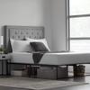 WEEKENDER Modern Bed FrameMatte Black SteelExtra Storage Space2500 Pound Weight Capacity5 Year Warranty Platform, Twin view 1