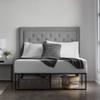 WEEKENDER Modern Bed FrameMatte Black SteelExtra Storage Space2500 Pound Weight Capacity5 Year Warranty Platform, Twin view 4