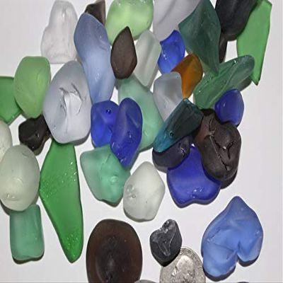 Southern Metal 7 pounds of Satin Smooth Sea Glass Vase Fillers Sizes of 1/2 inch to 2 1/2 inches and up, Quality Inspected, Machine Tumbled, Chunky L