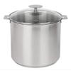 CRISTEL, 18-10 stainless Steel Stockpot, 3-Ply construction, Brushed Finish, Dishwasher oven safe, all hobs + induction, Mutine Satin collection, MADE IN FRANCE 7.5Qt. view 1