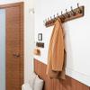 WEBI Rustic Coat Rack Wall Mount,10 Hooks,38 9/16" Long Coat Hooks Wall Mounted,16 Hole to Hole,Wood Coat Hanger Wall,Hook Rack Hooks for Hanging Coats,Jacket,Clothes,Hats,Brown view 3