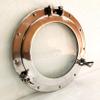 12" Maritime Shiny Silver Porthole Round Window Glass Nautical Boat Ship Porthole Decor view 2