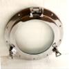 12" Maritime Shiny Silver Porthole Round Window Glass Nautical Boat Ship Porthole Decor view 4